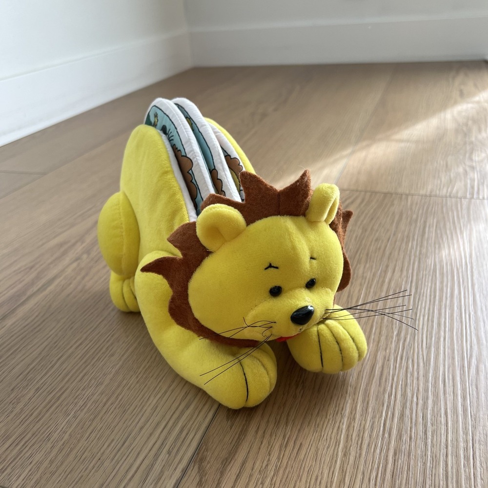 VTG Leo The Lion Fabric Soft Book Plush Babies First Book Club